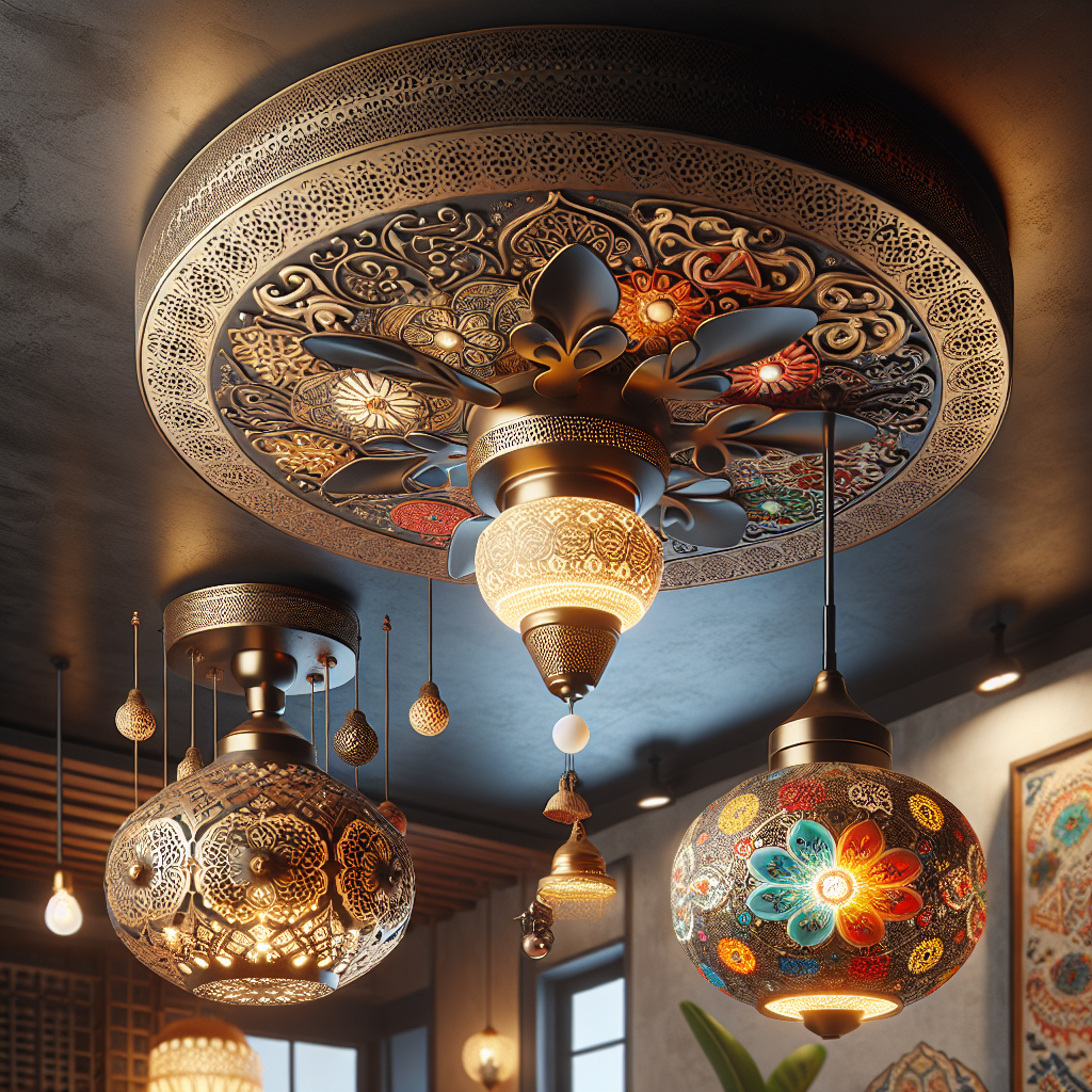 Chic Ways to Style Your Space with a Moroccan Ceiling Fan Light